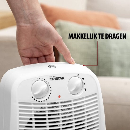 Tristar KA-5059 - Heizlüfter - 2 Heizstufen und Gebläse - Camping-Heizung - Weiß - Oszillierend - Überhitzungsschutz - Heizung für das Badezimmer