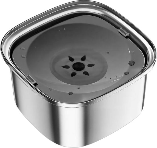 Vulpes Goods® Trinknapf Hund - Wassernapf für Hunde - Anti-Spillage - Reduziert das Schlabbern - Edelstahl - Für unterwegs - 3L