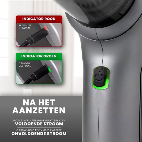HomeShift® Autostaubsauger Cordless V2 PRO - Handstaubsauger - Kleiner Staubsauger - Kabelloser Staubsauger - Air Duster - Nass & Trocken - Metallisch