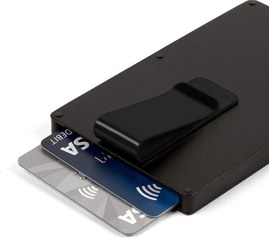 Powr RFID Wallet - Smart Wallet - Dünne Brieftasche - Kartenhalter Karten - Kartenhalter mit Geldklammer - Anti-Diebstahl - Titanium - NFC Blocker