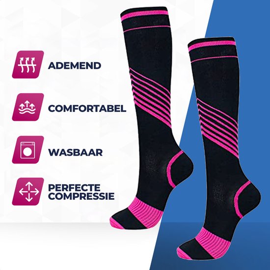 Roegaarden Kompressionssocken - Kompressionssocken - Stützsocken - Größe 40-44 - Pink