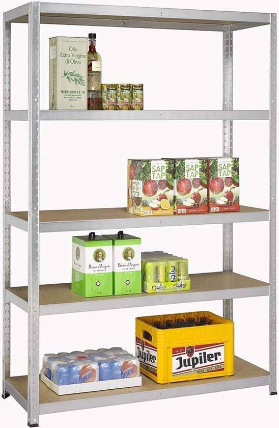 Lagerregal XL - 120 cm breit - 875 kg Tragfähigkeit - 175 kg pro Boden - Extra breit