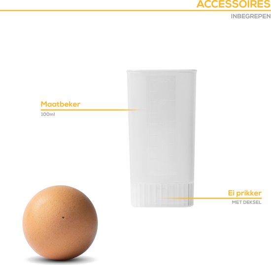 GoodForce elektrischer Eierkocher - für 1 - 6 Eier - mit Timer und Alarm