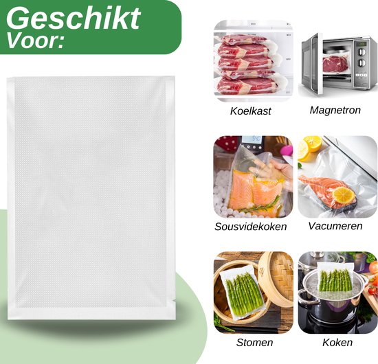 VAIVE Vakuumbeutel Lebensmittel 20 x 30 cm - 100 Stück - Vakuumbeutel - Sous-vide-Beutel