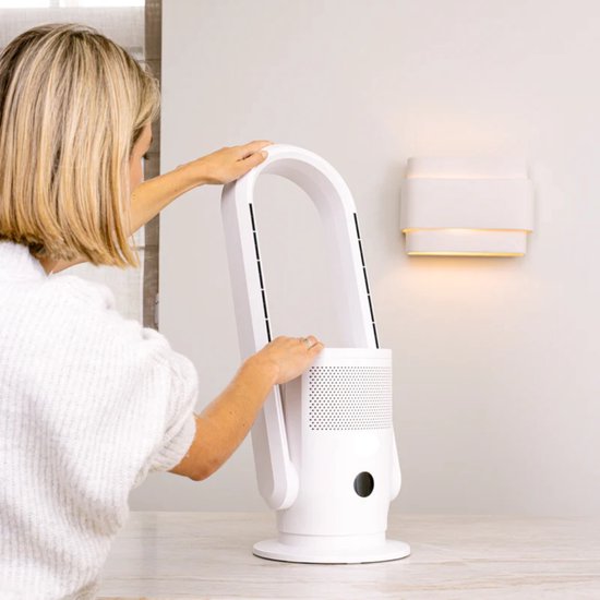Samako - 3-in-1 Luftreiniger, Ventilator & Heizung - 2000W - Hepa 13 Filter - Inklusive Fernbedienung und App - weiß