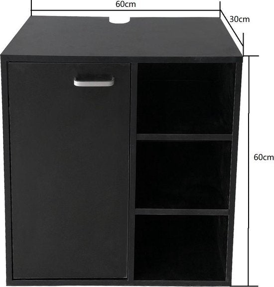 Waschtischunterschrank - Badmöbel - schwarz