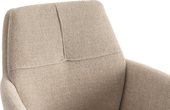 Furnihaus Esszimmer-Drehstuhl Milou mit Armlehne Beige