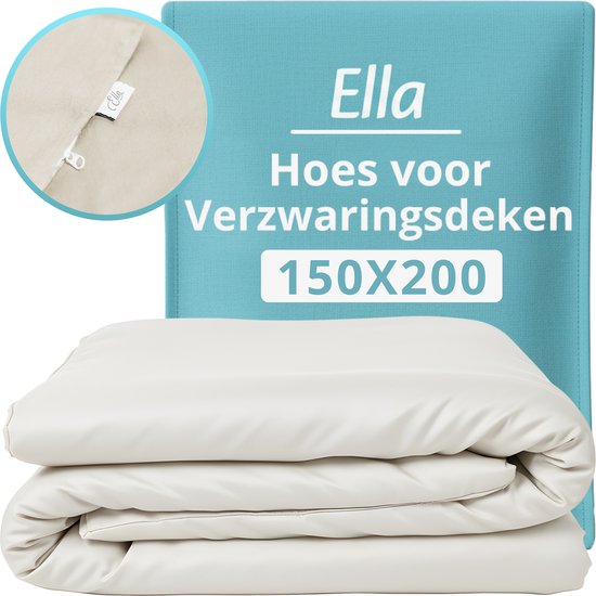Bezug für Ellas Schmusedecke 150 x 200 CM - 7 KG & 9 KG - Bezugshülle aus 100% Bio-Baumwolle - Organic White