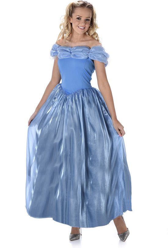 Karnevalskostüme Blaue Prinzessin Kostüm für Frauen Prinzessinnenkleid Damen Karnevalskleid - Polyester - Größe M - 1-teiliges Kleid
