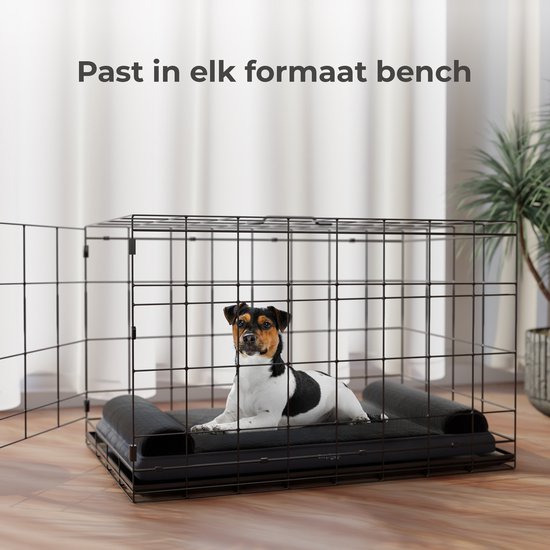 CozySense® Orthopädisches Hundekissen - 75 X 45 cm - Größe M - Wasserdicht - Geeignet als Sitzkissen & Hundebett - Waschbarer Bezug - Schwarz
