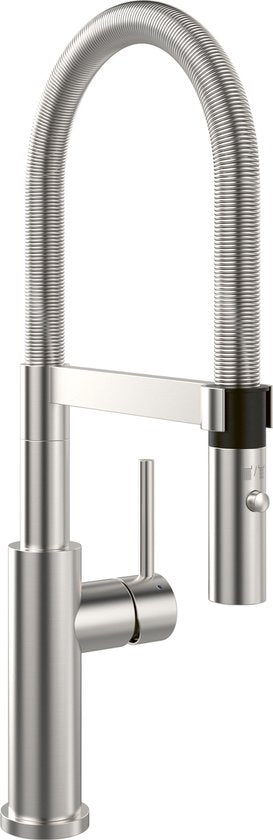 Villeroy & Boch Steel Expert 2.0 Küchenarmatur - Mit flexiblem Auslauf und herausziehbarem Brausekopf - Edelstahl