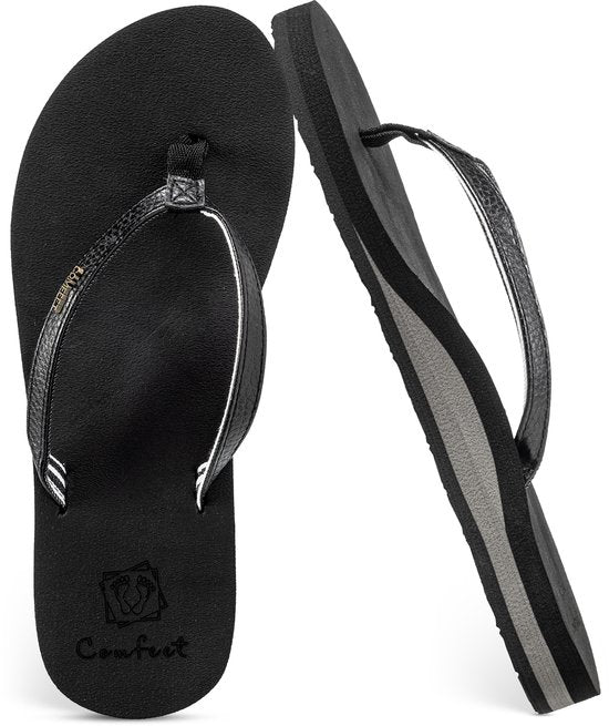 Comfeet Pantoffeln Damen - Sandalen - Schwarz - Größe 40