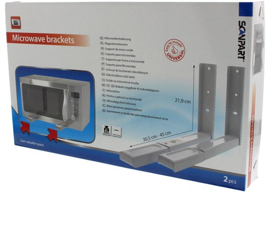 Scanpart Mikrowellenherd-Halterungen - Aufhängebügel - Universal-Aufhängesystem - 40 kg