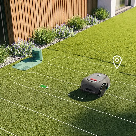 Philips - Mähroboter Serie 3000 - Kreuzmähen - GPS-Kartierung - Intelligentes Mähen - Regensensor - Grau