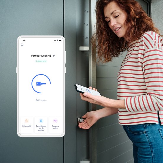 Netatmo Elektrisches Türschloss - Smartes Türschloss - 3 Schlüssel - Smart Keys - NFC Schlüssel - Share Access - Apple Homekit - Silber