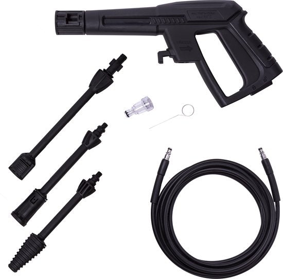VONROC V14C-1 Hochdruckreiniger - 1400W - 110 bar - 390 l/h - Kompakt - Inkl. 5m Schlauch, Düsen und Zubehör