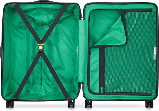Delsey Paris x United Colors of Benetton - Now Kofferset - 3-teilig - Handgepäck 34L + aufgegebenes Gepäck 65L und 93L - Blau
