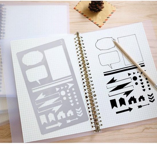 Happy Goods Zeichenvorlagen - 30 Stück - Handlettering - für Kinder - Erwachsene - Zeichenvorlage