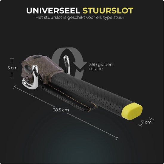 Gtrise Lenkradschloss - Für Auto - Stoplock - Wohnmobil - Profi - Mit Ebook & Aufbewahrungstasche