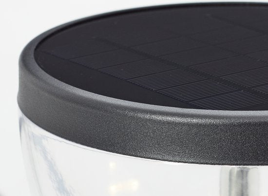 BRILLIANT LED-Außenstehleuchte, Solar, 92 cm, 430 lm, 3000 K, Edelstahl, schwarz