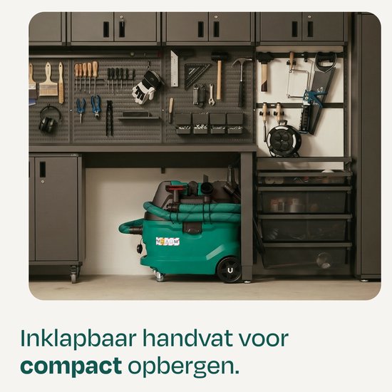 VONROC Nass-/Trockensauger - Klasse M - 1600W - 22kPa - Automatische Filterreinigung (Klopffunktion) - HEPA H14 - 40L Tank - Antistatikschlauch Ø35 mm