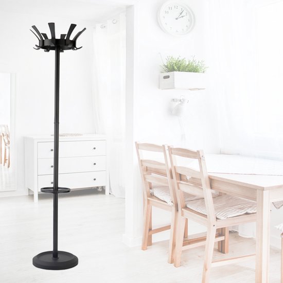 BRASQ Garderobenständer London CS300 - Schwarz - Stahl - Garderobenständer stehend - 181 cm - Modern