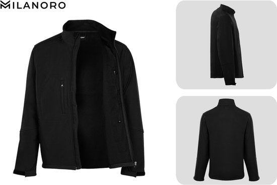 Milanoro - Wind- und wasserdichte Jacke - Jacke mit Kapuze - Hellgrau - L