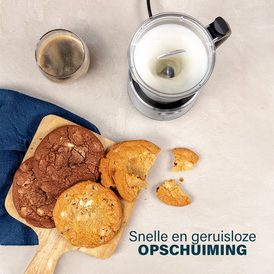 Princess Elektrischer Milchaufschäumer - PFAS BPA frei - Abnehmbare Edelstahlkanne - Spülmaschinenfest - Kochtrockenschutz - Temperaturregelung - Für kalten Schaum, heißen Schaum und Erhitzung - Matcha - Schokolade - Cappuccino - Latte - 3-in-1 - 243005