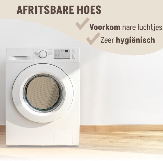 By Cee Cee Orthopädischer Hundekorb - Orthopädisches Hundekissen - Hundebett - Gerippter Stoff - Für kleine Hunde - Mocha Taupe - 80x55