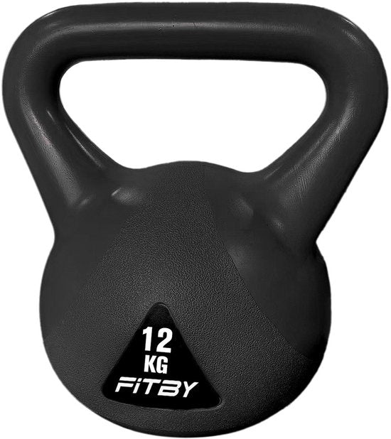 Fitby Kettlebell 12KG - Kettlebell - Fitness - Gewichte - Geeignet für CrossFit & Fitness - Fitness Training - Schwarz