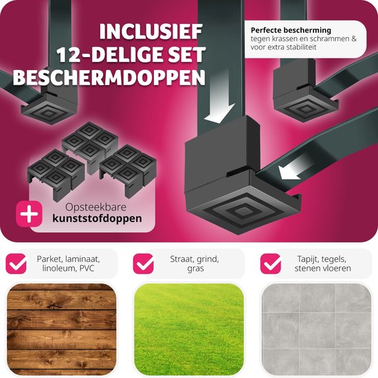 tectake Bierzeltgarnitur mit Tisch und 2x Bierbänken, mit Sonnenschirmhalter - Bierzeltgarnitur, Balkonmöbel mit 1x Klapptisch und 2x Bierbänken, klappbar, 170 x 46 x 78 cm, lackiert