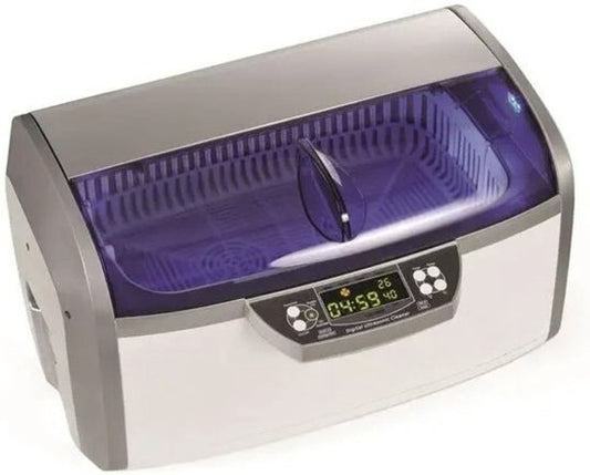 Perel Ultraschallreiniger 6 L - Entgasungsfunktion - Ablassventil - Einstellbarer Timer und Temperatur - Abnehmbarer Korb und Uhrenhalter - Professioneller Einsatz - 310 W, 35 kHz - Weiß