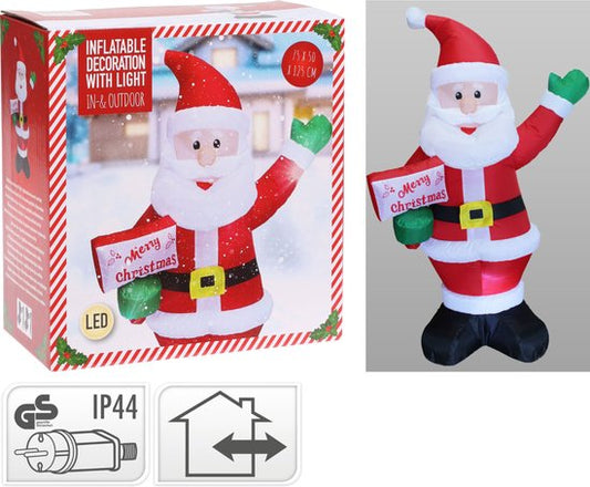 Koopman Christmas Aufblasbarer Weihnachtsmann - 125cm - mit Lichtern