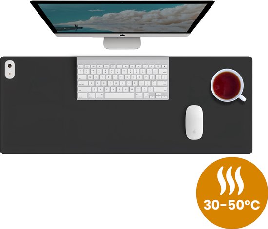 TTD® Beheiztes Mauspad & beheiztes Schreibtischpad - Heizkissen für kalte Hände - Schreibtischheizung - 30℃ bis 50℃ - Schreibtisch-Organisator - Schreibtischunterlage - Schreibtischzubehör - Mauspad XXL