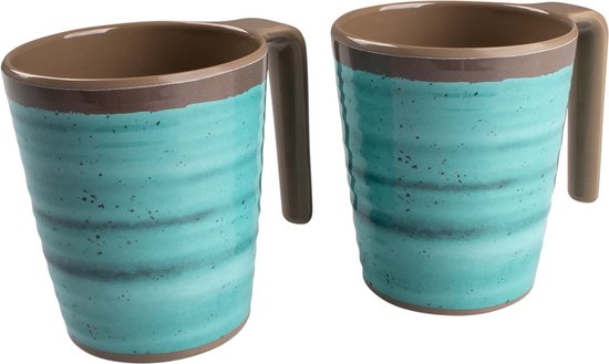 Bo-Camp - Becher - Halo - L - Melamin - 4 Stück - Aqua
