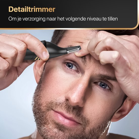 Wellshave 2 in 1 Nasentrimmer Premium - Augenbrauen- und Ohrhaartrimmer - Nasenhaartrimmer für Männer - Augenbrauentrimmer