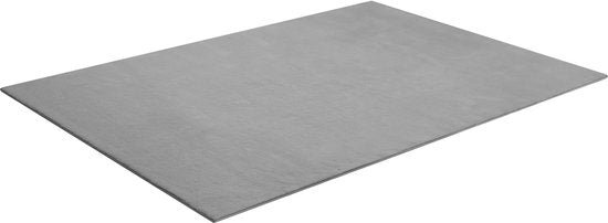 tectake® Kurzflorteppich - 120 x 170 cm - Grau - Teppich für Wohnzimmer, Schlafzimmer, Esszimmer - Pflegeleicht und waschbar - Rutschfeste Unterlage - Allergikerfreundlich - Verschiedene Größen und Farben