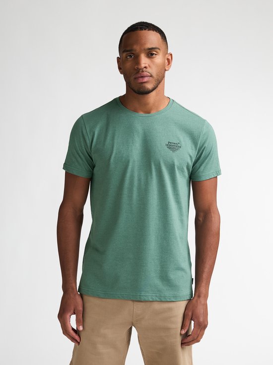 Petrol Industries – Herren-Logo-T-Shirt „Cosmos“ – Grün – Größe XXXL