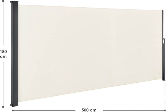 Windschutz / Sonnenschirm Dubai - 500 x 180 cm - Beige
