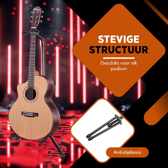 Finesse Gitarrenständer - Universal - Akustisch & Elektrisch - Schwarz