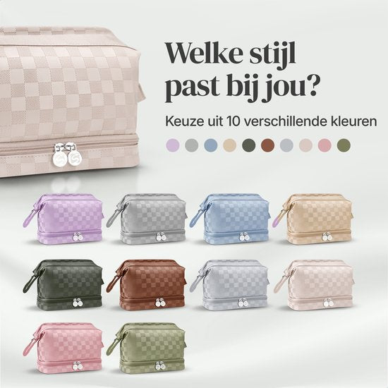 Skycases Travel Essentials - Kulturtasche und Make-up-Organizer - wasserdicht und kompakt - geeignet für Reisen und den täglichen Gebrauch - Unisex - Hellrosa