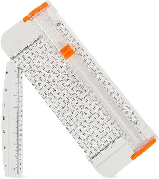 Luft Papierschneider - Für A4 Papier - Schneidet 10-12 Blatt - 38 x 15 x 3 cm - Weiß
