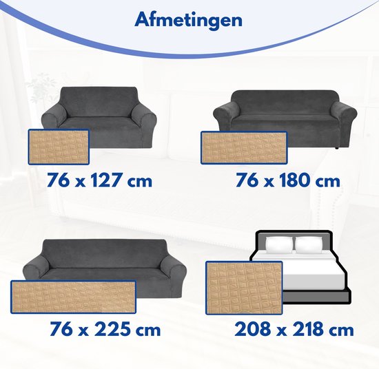 Hilvard - Hundedecke - Katzendecke - Sitzbankschoner - Hundedecke Auto-Rücksitz - Geeignet für Sofa, Auto und Bett - Sand - 76 x 127cm - Hundedecke - Hundematte