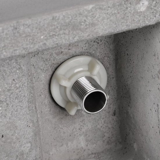 DIFFERNZ JUKON SPRUDELBRUNNEN-SET 38,5 × 18,5 × 9 cm BETON HELLGRAU