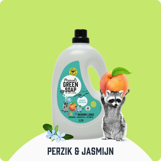 Marcel's Green Soap Flüssigwaschmittel - Großpackung - Pfirsich & Jasmin - 3L - 69 Waschgänge