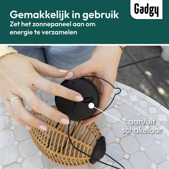 Gadgy Solar-Hängeleuchten für den Außenbereich - 2er-Set - Rattan-Look - LED-Solar-Gartenleuchten - Warmes Licht - Spritzwassergeschützt - Solarbetrieben - Hängeleuchte Gartendekoration