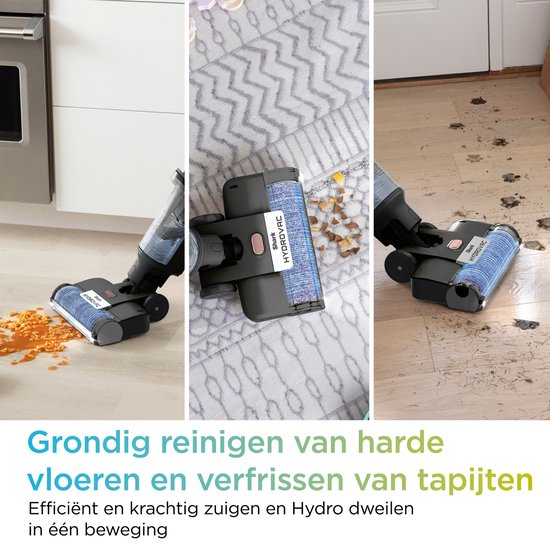 Shark HydroVac Wireless 3-in-1 Bodenreiniger - Staubsaugen, Wischen und Selbstreinigung - Stabstaubsauger mit Wischfunktion - Nass- und Trockenmopp - WD210EU