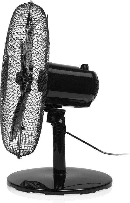 Tischventilator 40 cm - 3 Geschwindigkeiten - 85° Oszillation - Einstellbarer Luftstrom - Tristar VE-5728 - Schwarz