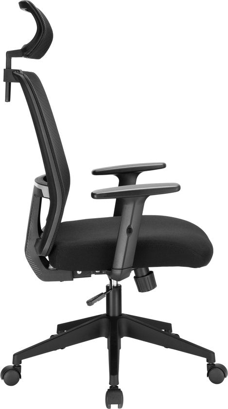 VDD - Bürostuhl - Ergonomischer Bürostuhl - Bürostühle für Erwachsene - Bürostuhl Ergonomisch - Bürostuhl - kippbar - schwarz