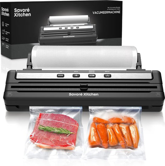Savoré Kitchen ProSeal Vakuumierer mit Schneidemaschine und Rollenhalter - Vakuummaschinen - Foodsaver - Versiegelungsgerät - Vakuumierer - Vakuummaschine